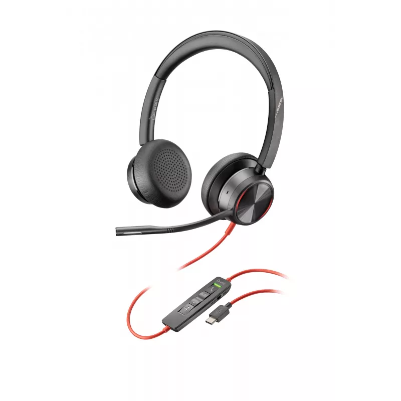 HP Poly Schwarzwire 8225 USB-C-Headset, kabelgebunden, Büro/Callcenter, 185 g, Headset, Schwarz