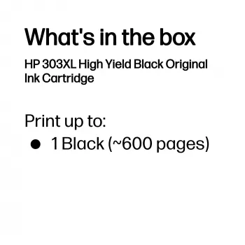 HP 303XL High Yield Schwarz Original Tintenpatrone