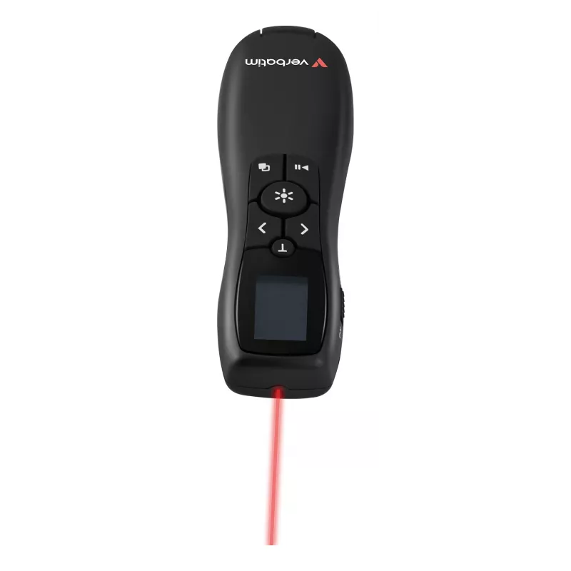 Verbatim Keynote Wireless Presenter mit LCD-Anzeige, RF, USB, 30 m, Schwarz