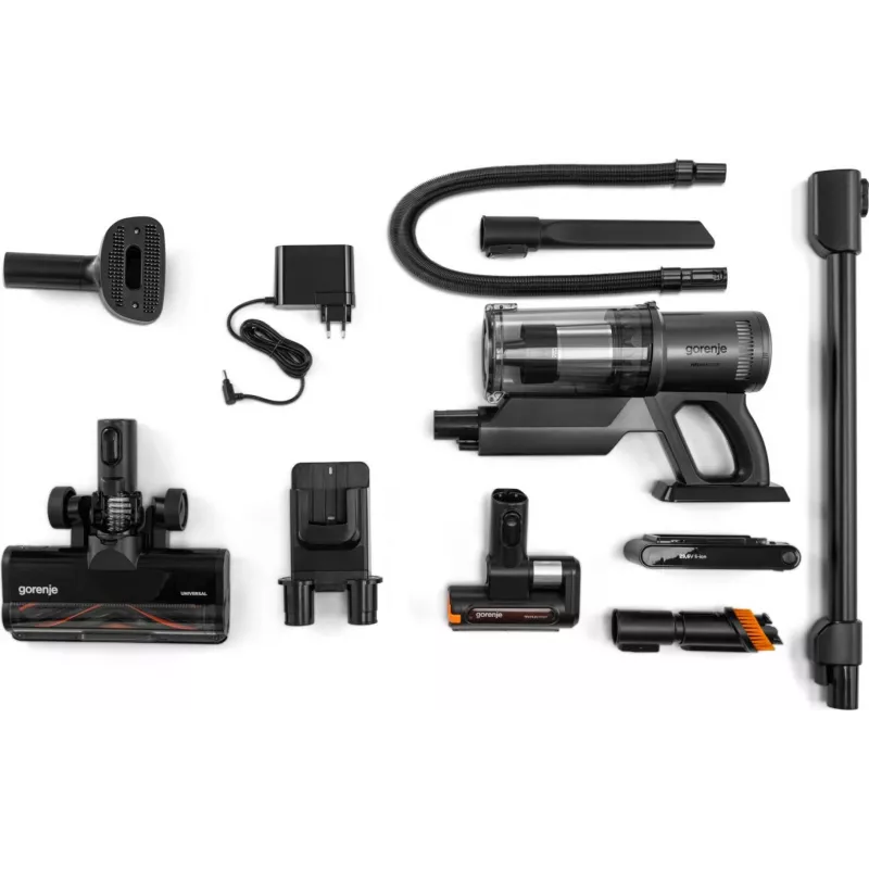Gorenje SVC296449NMBL 2-in-1-Akku-Stabstaubsauger Batterie Trocken HEPA Beutellos 0,6 L 550 W Anthrazit