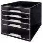 Leitz Desk Cube 5-drawer, 5 Schubladen, Kunststoff, Schwarz, 1 Stk., 270 mm, 287 mm
