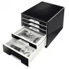 Leitz Desk Cube 5-drawer, 5 Schubladen, Kunststoff, Schwarz, 1 Stk., 270 mm, 287 mm