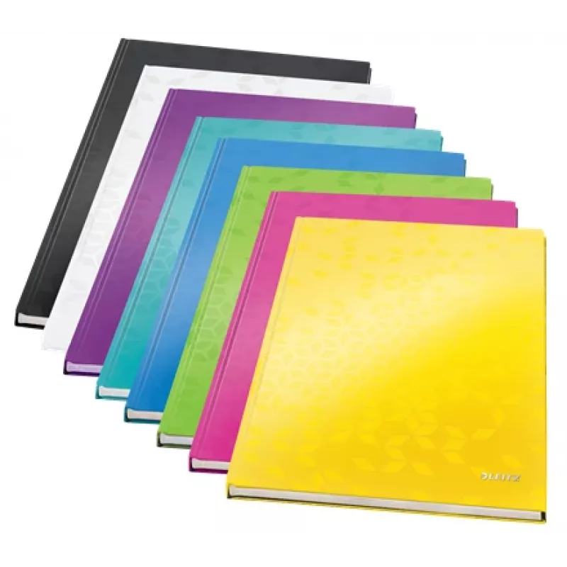 Leitz Notizbuch WOW A4 liniert mit Hardcover 90g/80 Blatt, Muster, Grün, A4, 80 Blatt, 80 g/m², Liniertes Papier
