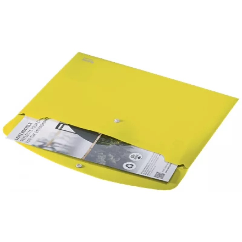 Leitz Recycle Dokumentenmappe, Hüllenmappe, A4, Polypropylen (PP), Gelb, Querformat, 60 Blatt