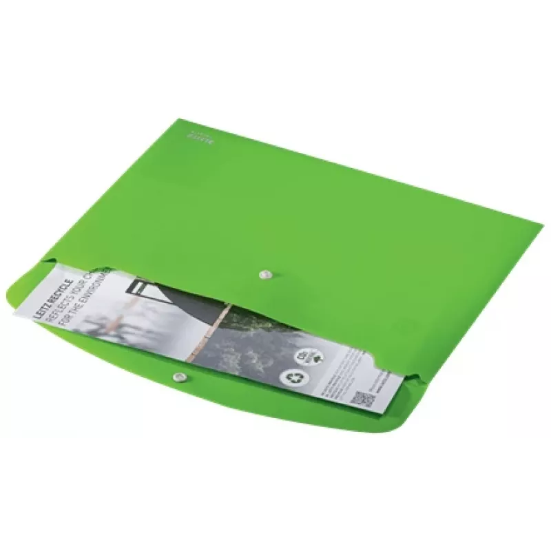 Leitz Recycle Dokumententasche, Einschlagmappe, A4, Polypropylen (PP), Grün, Querformat, 60 Blatt