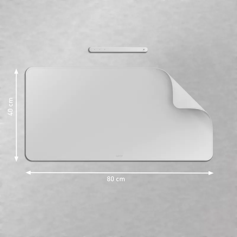Leitz Large Desk Mat, Grau, Polyvinylchlorid (PVC), 400 mm, 800 mm, 2 mm, 350 g