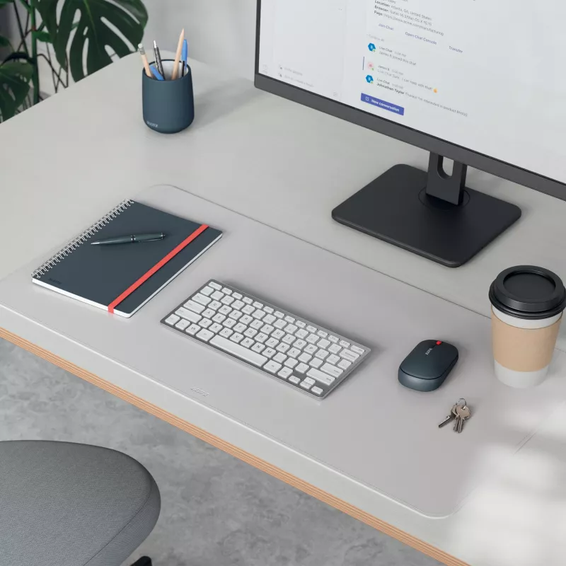 Leitz Large Desk Mat, Grau, Polyvinylchlorid (PVC), 400 mm, 800 mm, 2 mm, 350 g