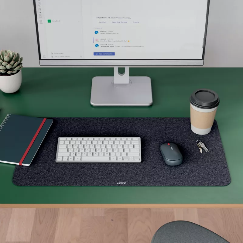 Leitz Large Felt Desk Mat, Dark Grau, Felt, 360 mm, 700 mm, 3 mm, 400 g