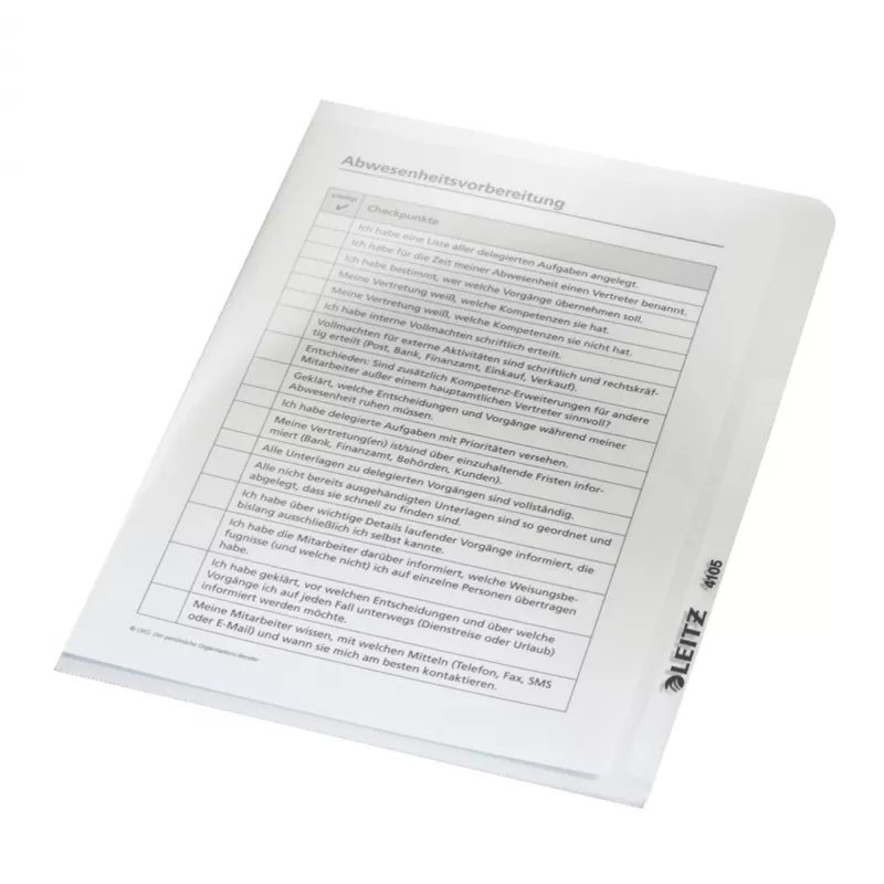 Leitz 41050000 Mappe PVC Transparent A5