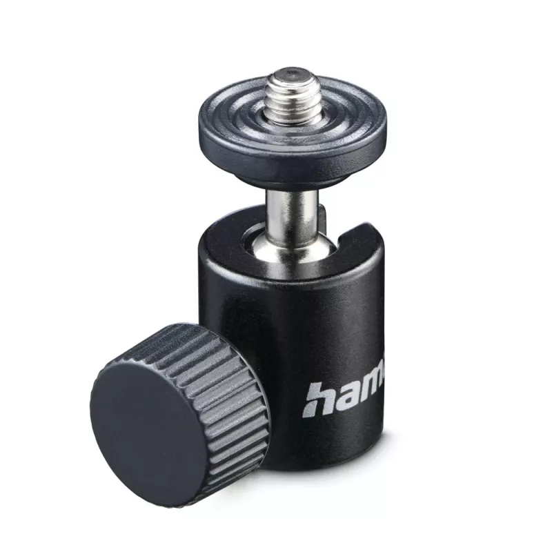 Stativ-Kugelkopf HAMA 00005000, 1/4 Zoll Gewinde, 38 mm Höhe, Schwarz