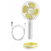 Unold Breezy 86610 Handventilator, weiß/gelb