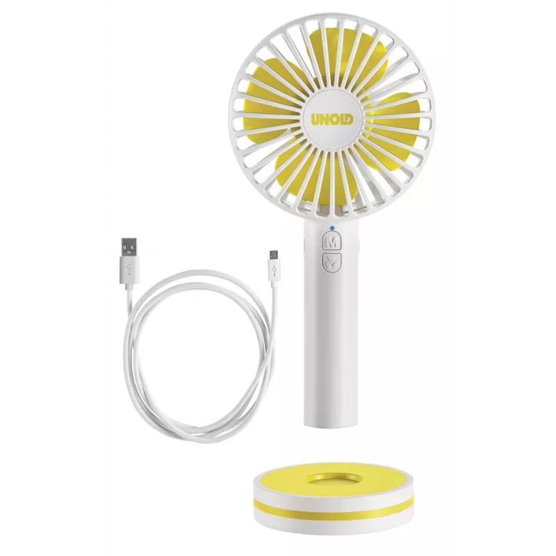 Unold Breezy 86610 Handventilator, weiß/gelb