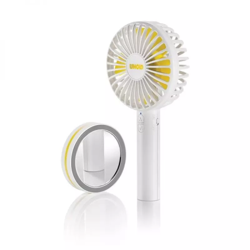 Unold Breezy 86610 Handventilator, weiß/gelb