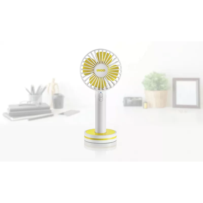 Unold Breezy 86610 Handventilator, weiß/gelb