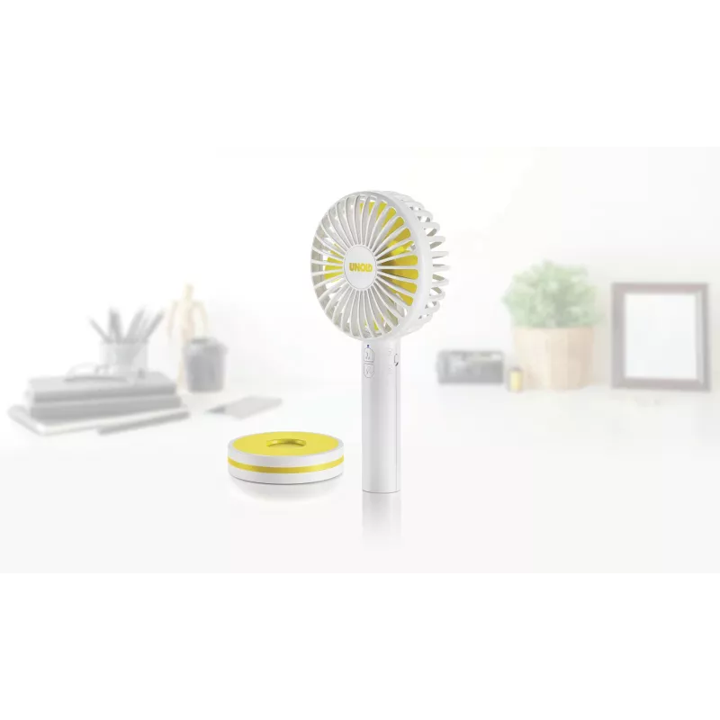Unold Breezy 86610 Handventilator, weiß/gelb