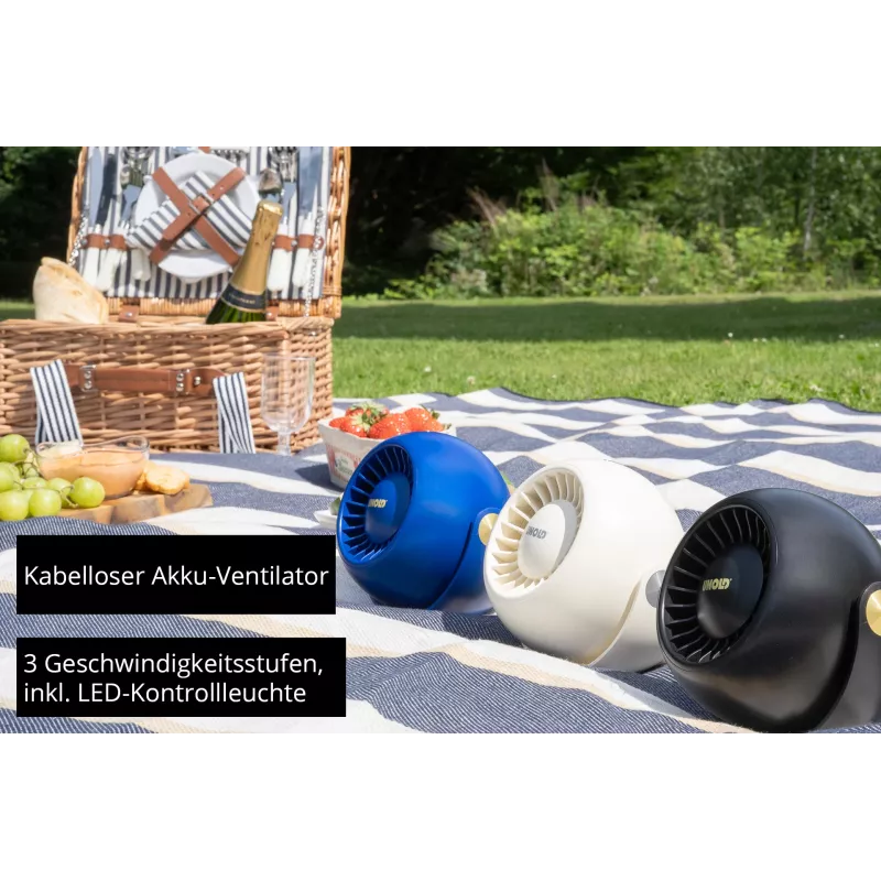 Unold Breezy Bowl 86675 kompakter persönlicher Ventilator, schwarz
