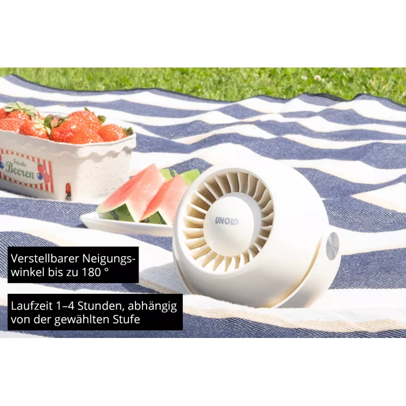 Unold Breezy Bowl 86675 kompakter persönlicher Ventilator, schwarz