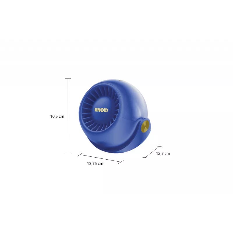 Unold Breezy Bowl 86679 kompakter persönlicher Ventilator, schwarz/blau