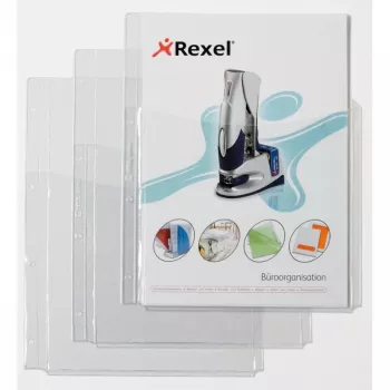Rexel Extraklasse Taschen mit Frontabdeckung, 210 x 297 mm (A4), Transparent, Polyvinylchlorid, 0,18 mm, 220 mm, 318 mm