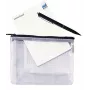 Rexel Mesh Bag mit schwarzem Reißverschluss A6, A6, PVC, Schwarz, Transparent, 170 mm, 7 mm, 16 g
