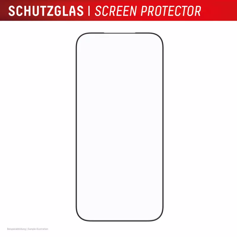 Displayschutzfolie e.v.i. Displex Premium für iPhone 17 Pro Max mit Mount Master (kratz- und schmutzabweisend, transparent/schwarz)