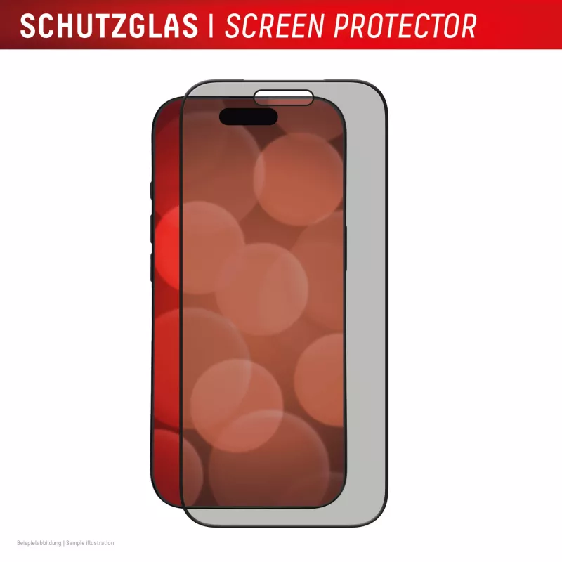 Displex Sichtschutz-Displayschutzfolie (10H) für Apple iPhone 17 — Gehärtetes Glas, Blickschutzfilter, kratzfest, stoßfest