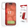 Bildschirmschutz und Hülle e.v.i. Displex für Apple iPhone 17, gehärtetes Glas, transparent, trockene Anwendung, kratzfest