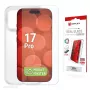 Displayschutz + Hülle e.v.i. für Apple iPhone 17 Pro – Gehärtetes Glas, Transparent, Kratz- und stoßfest