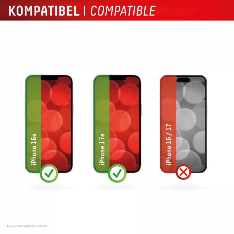 Displex Premium Schutzglas aus gehärtetem Glas (Full Abdeckung, 10H) für Apple iPhone 16e/17e