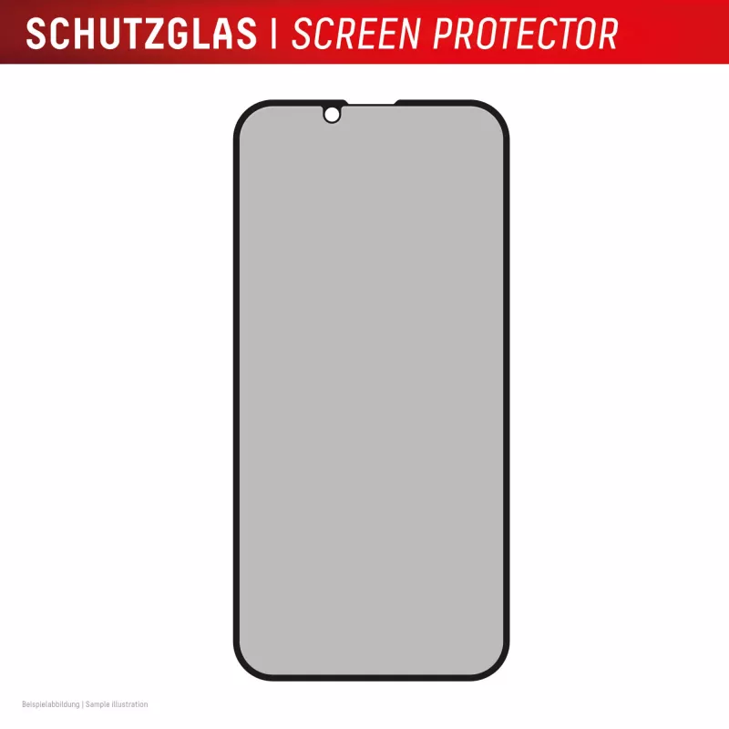 Privacy Panzerglas Displayschutz e.v.i. Displex (10H) für Apple iPhone 16e/17e mit Sichtschutzfilter, stoß- und kratzfest