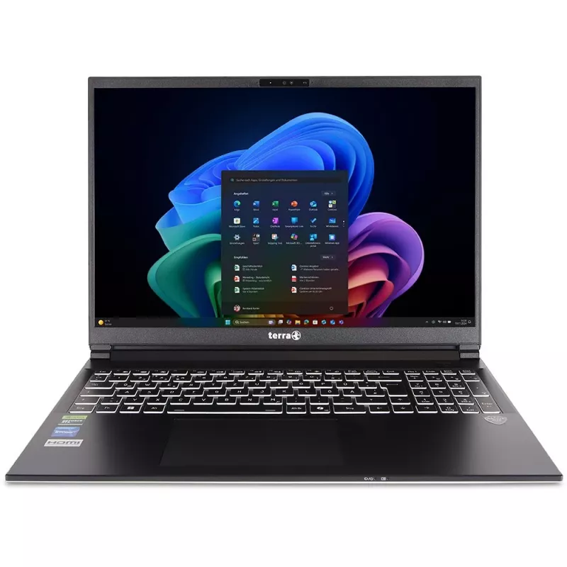 TERRA MOBILE GAMER ELITE 3A Copilot+ PC AMD Ryzen™ AI 7 350 Laptop 40.6 cm (16 Zoll) WQXGA 32 GB DDR5-SDRAM 1 TB SSD NVIDIA GeForce RTX 5060 Wi-Fi 6E (802.11ax) Windows 11 Home Deutsch Silber