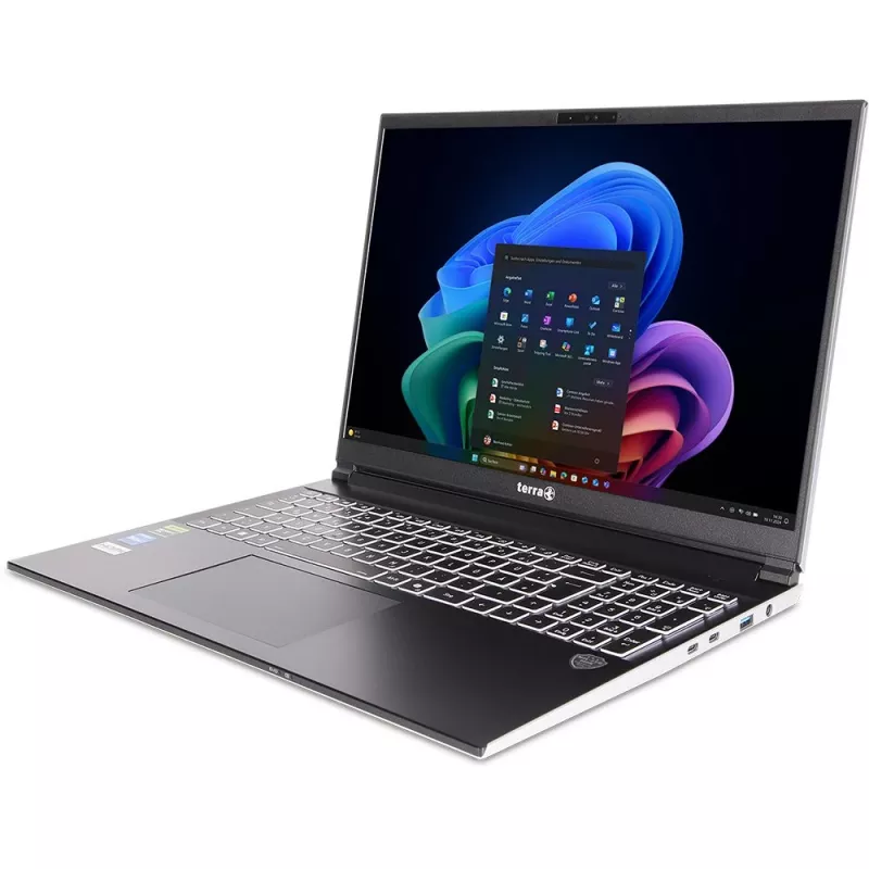 TERRA MOBILE GAMER ELITE 3A Copilot+ PC AMD Ryzen™ AI 7 350 Laptop 40.6 cm (16 Zoll) WQXGA 32 GB DDR5-SDRAM 1 TB SSD NVIDIA GeForce RTX 5060 Wi-Fi 6E (802.11ax) Windows 11 Home Deutsch Silber