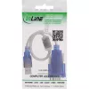 InLine 33304X USB-zu-Seriell-Adapterkabel mit Ferrit, USB-A auf 9-polig Sub-D Stecker