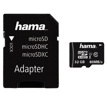Hama 32 GB UHS-I Class 10 microSDHC Flash-Speicherkarte