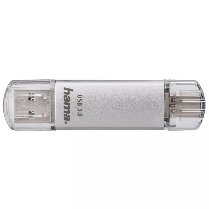 Hama C-Laeta USB-Speicherstick 64 GB USB Typ-A / USB Typ-C 3.2 Gen 1 (3.1 Gen 1) Silber
