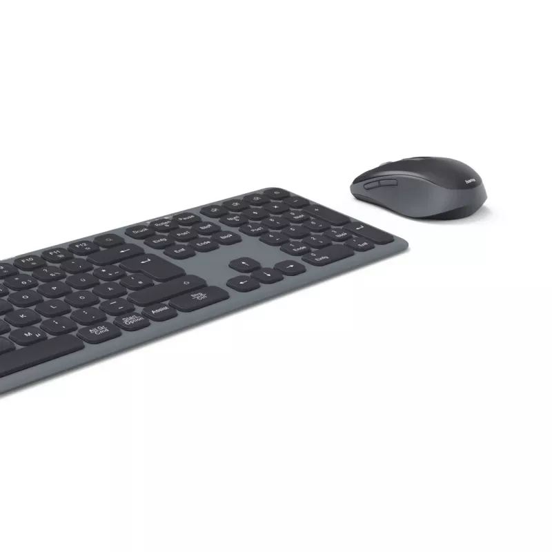 Hama WKM-550 Tastatur Maus enthalten Home/Office RF Wireless + Bluetooth QWERTZ Deutsch Schwarz