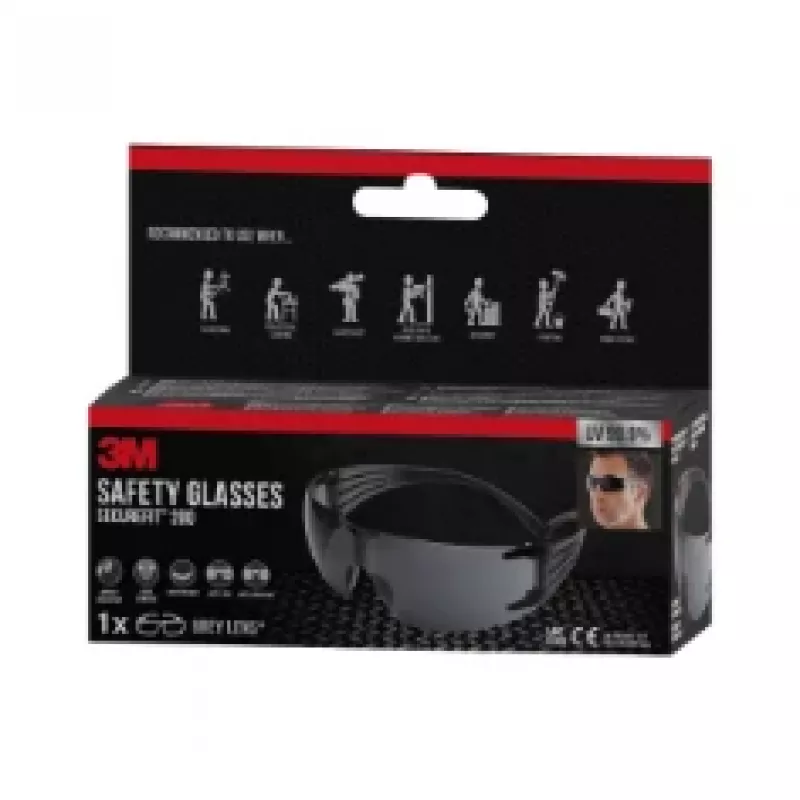3M SecureFit Schutzbrille 200, graues Glas