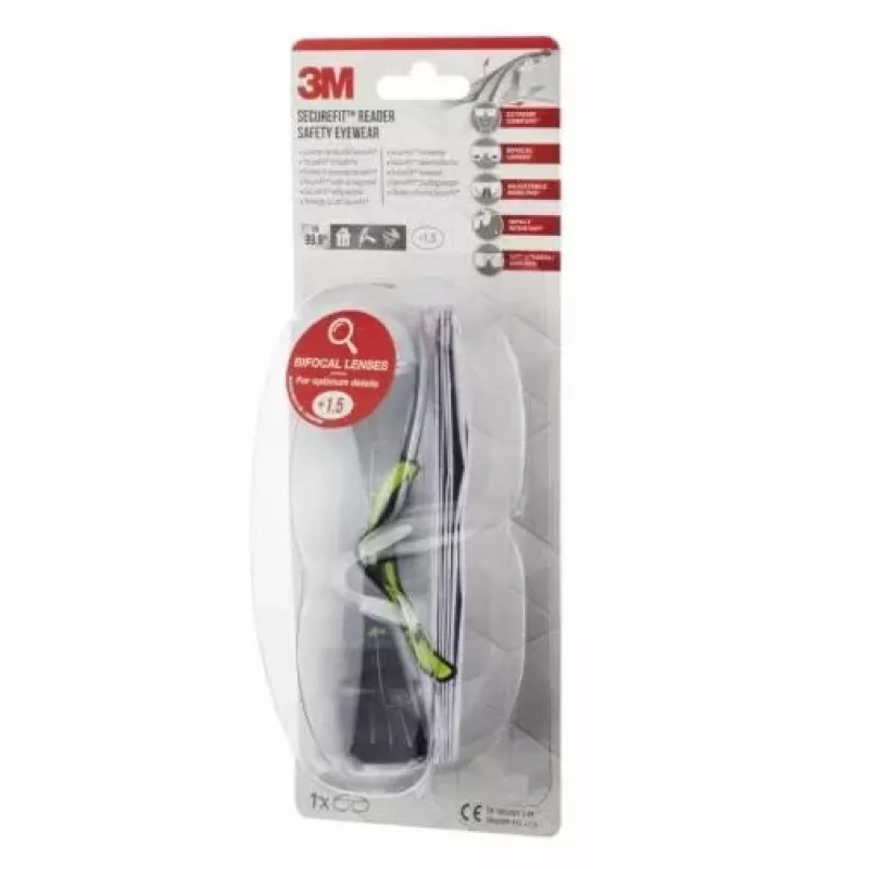 3M SF415C1 Schutzbrille Polycarbonat (PC) Schwarz, Gelb