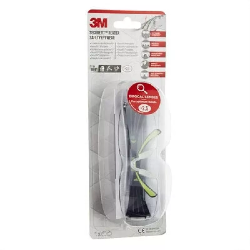 3M SF425C1 Sicherheitsbrille Kunststoff Schwarz, Grün