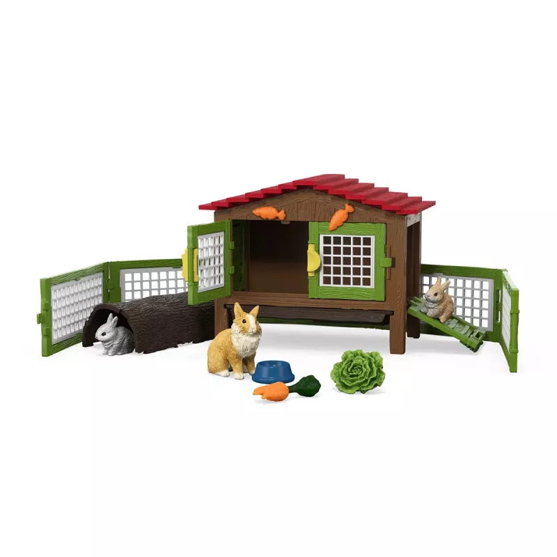 schleich FARM WORLD Kaninchenstall, Tier, Bauernhof, Bauernhoftiere / Spielzeug-Bauernhof, 3 Jahr(e), Mehrfarbig