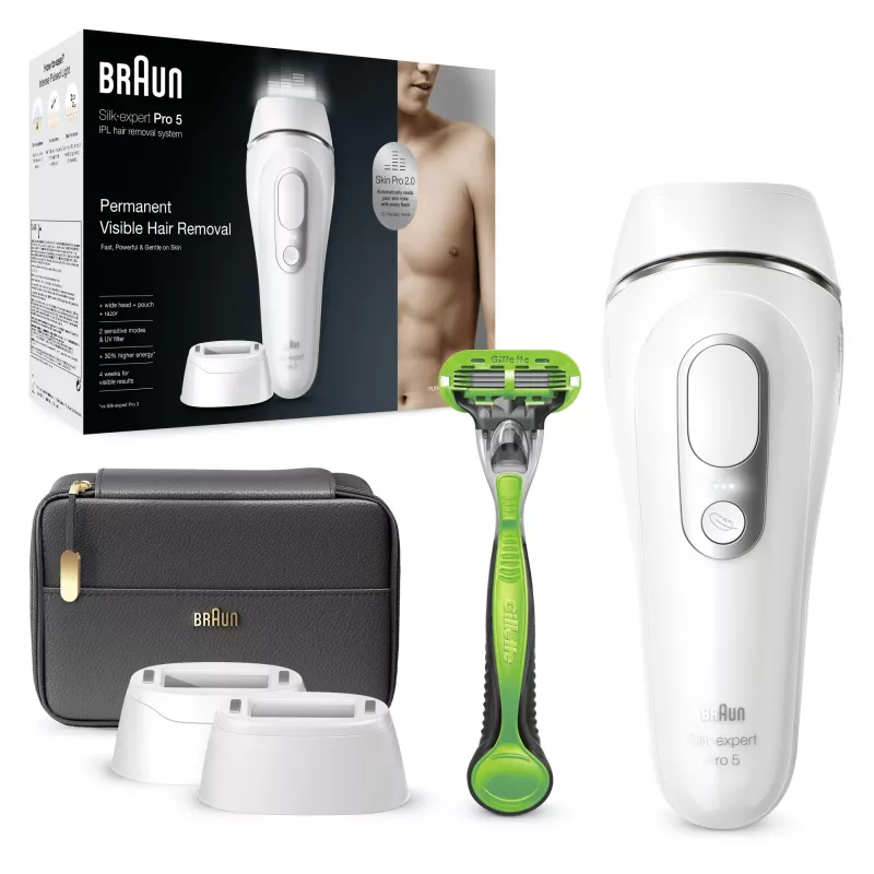 Braun Silk-expert Pro Silk·expert Pro 5 PL5145 Intense pulsed light (IPL) Silber, Weiß