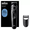 Braun BeardTrimmer 3 Beard Trm 3 BT3400, waschbar, Batterie, Schwarz