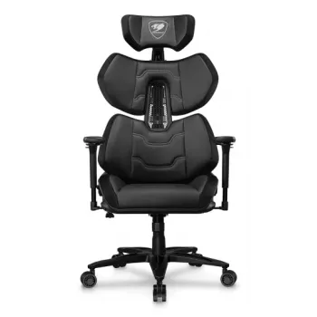 PC-Gaming-Stuhl Cougar Terminator Elite — Gepolsterte Sitzfläche, max. Benutzergewicht 135 kg, Schwarz/Silber