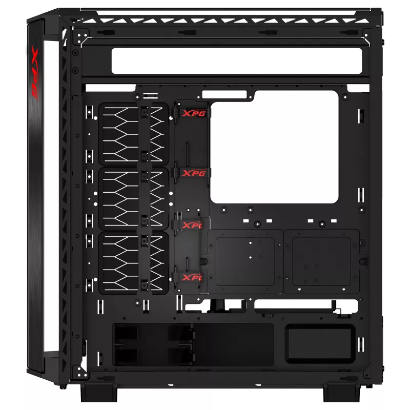 XPG BATTLECRUISER II ST Mid-Tower Schwarz, Midi Tower, PC, Schwarz, ATX, EATX, micro ATX, Mini-ITX, Edelstahl, Gaming