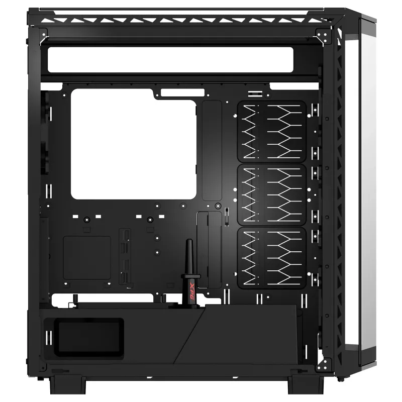 XPG BATTLECRUISER II ST Mid-Tower Schwarz, Midi Tower, PC, Schwarz, ATX, EATX, micro ATX, Mini-ITX, Edelstahl, Gaming