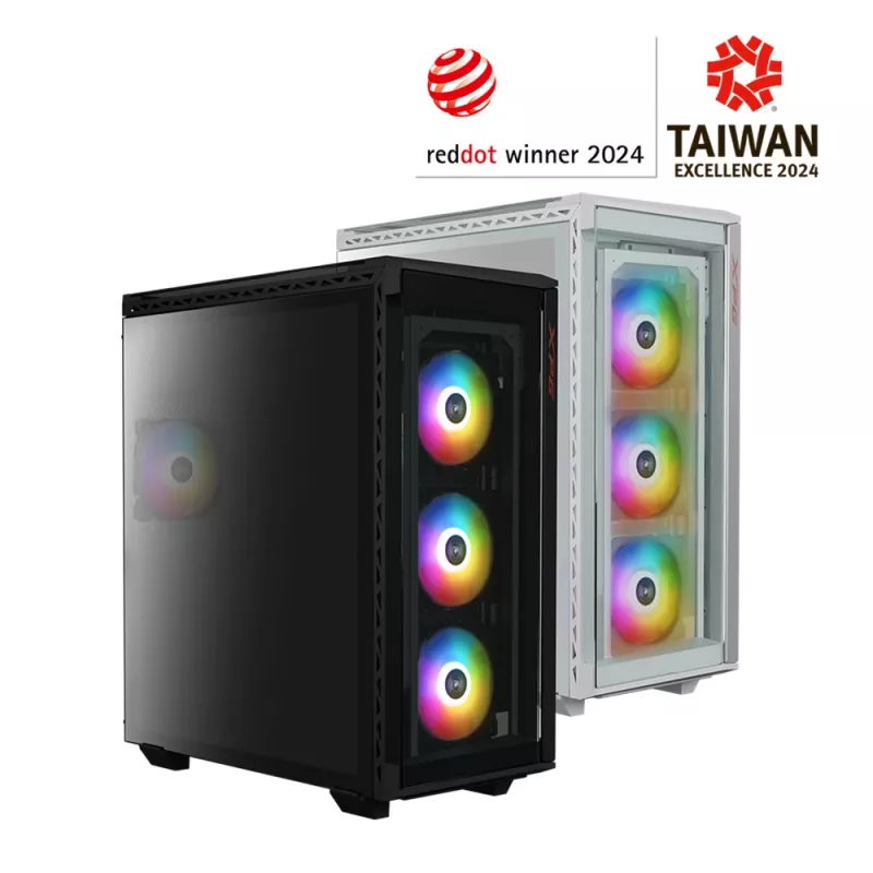 XPG BATTLECRUISER II ST Mid-Tower Schwarz, Midi Tower, PC, Schwarz, ATX, EATX, micro ATX, Mini-ITX, Edelstahl, Gaming