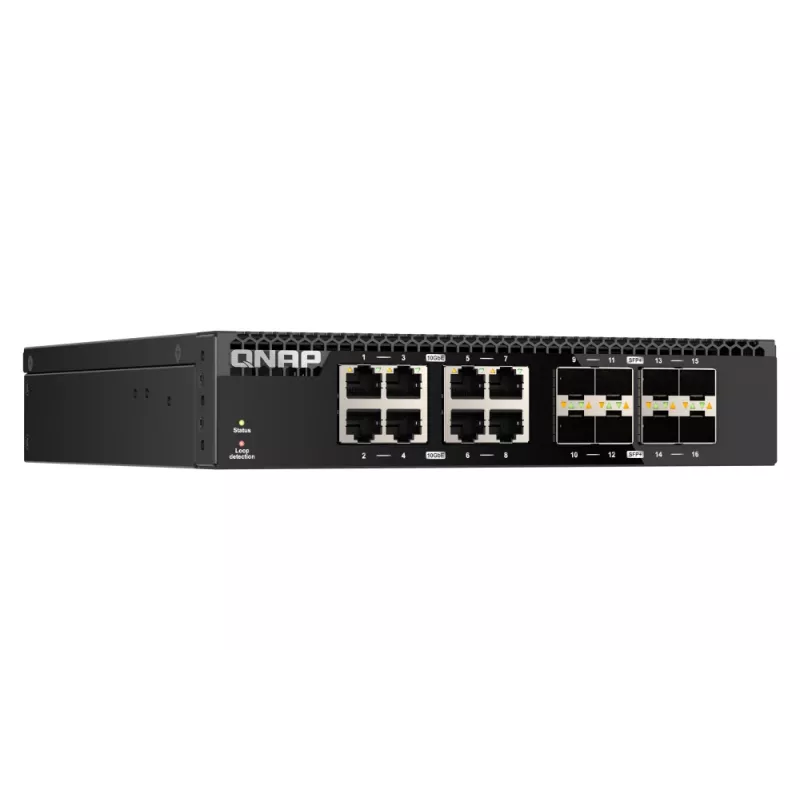 QNAP QSW-3216R-8S8T Netzwerk-Switch Unmanaged L2 10G Ethernet (100/1000/10000) Schwarz
