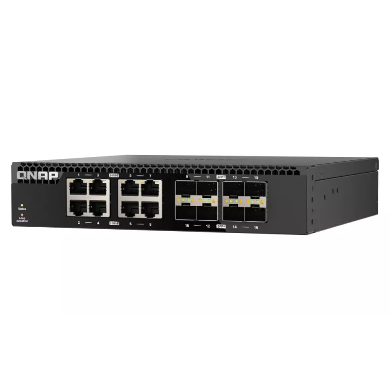 QNAP QSW-3216R-8S8T Netzwerk-Switch Unmanaged L2 10G Ethernet (100/1000/10000) Schwarz