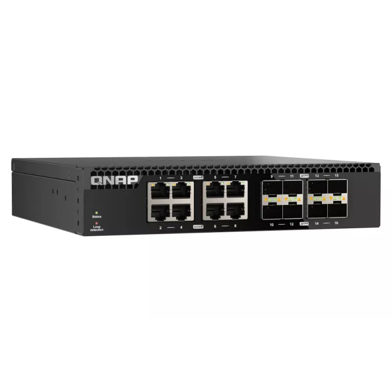 QNAP QSW-3216R-8S8T Netzwerk-Switch Unmanaged L2 10G Ethernet (100/1000/10000) Schwarz