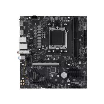Motherboard MSI Pro A620AM-G EVO WIFI — AMD A620A Chipsatz, Sockel AM5, micro ATX, DDR5, 2 Speicherslots, Wi‑Fi 6E, 2,5Gb Ethernet